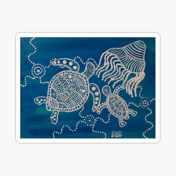 Vista previa del artículo con la obra «Tortuga (Serie Watersong)», diseñado y vendido por KumilArt.