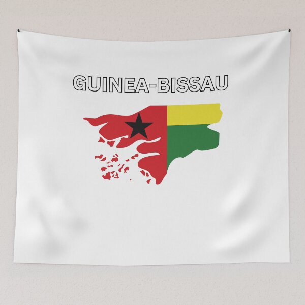 Item preview, Guinea-Bissau Flag Map Design designed and sold by atomstartup.