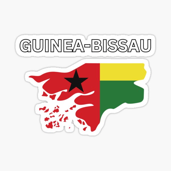 Item preview, Guinea-Bissau Flag Map Design designed and sold by atomstartup.