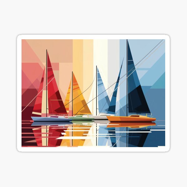 Item preview, Abstract Sailboats designed and sold by Random Designs.