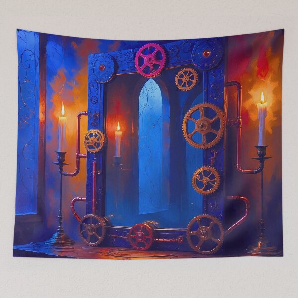 Item preview, Mirror with hidden interfaces retrofuturistic steampunk designed and sold by VidyoeDesigns67.