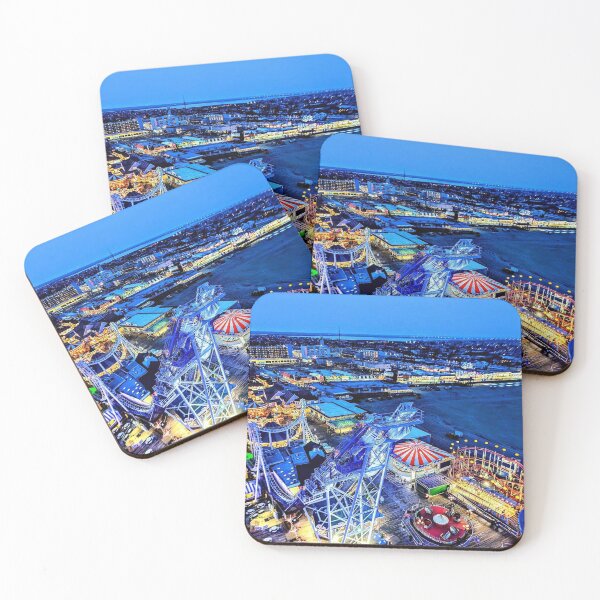 Item preview, Wildwood NJ sunset aerial view boardwalk designed and sold by ChattyKathieGifts.