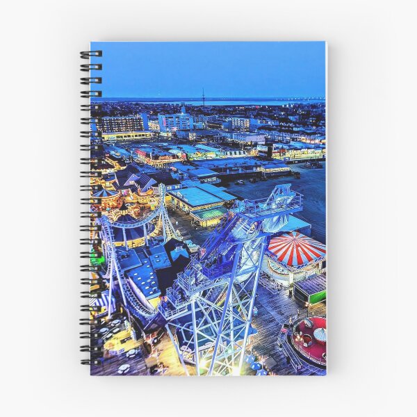 Item preview, Wildwood NJ sunset aerial view boardwalk designed and sold by ChattyKathieGifts.