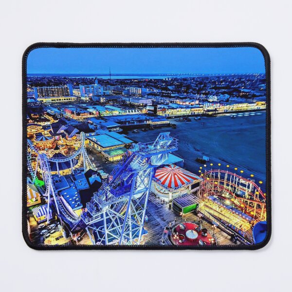 Item preview, Wildwood NJ sunset aerial view boardwalk designed and sold by ChattyKathieGifts.