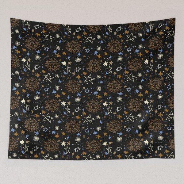 Item preview, Retro 90s Wicca and Sun Pattern by Illustrator Jemma Jamie SKidmore  designed and sold by Jemma Jamie Skidmore.