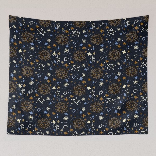 Item preview, 90s Wicca and Sun Pattern by Illustrator Jemma Jamie SKidmore  designed and sold by Jemma Jamie Skidmore.