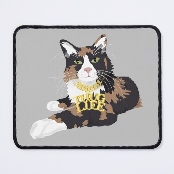 Item preview, Calico Cat in "Thug Life" Chain - Grey designed and sold by stubiedoodles.