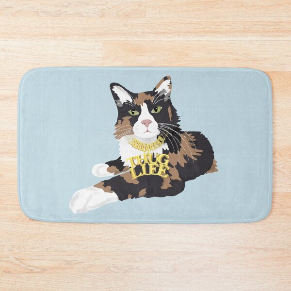 Item preview, Calico Cat in "Thug Life" Chain - Blue designed and sold by stubiedoodles.