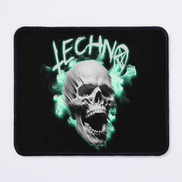 Item preview, TECHNO - Skull Fog (White/Mint) designed and sold by Discothreadz.