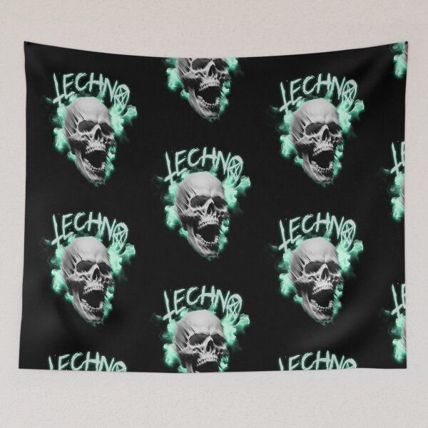 Item preview, TECHNO  - Skull Fog (White/Mint)  designed and sold by Discothreadz.