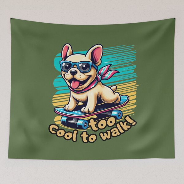 Item preview, Frenchie fun Frenchie Skater designed and sold by Meandmyshop.