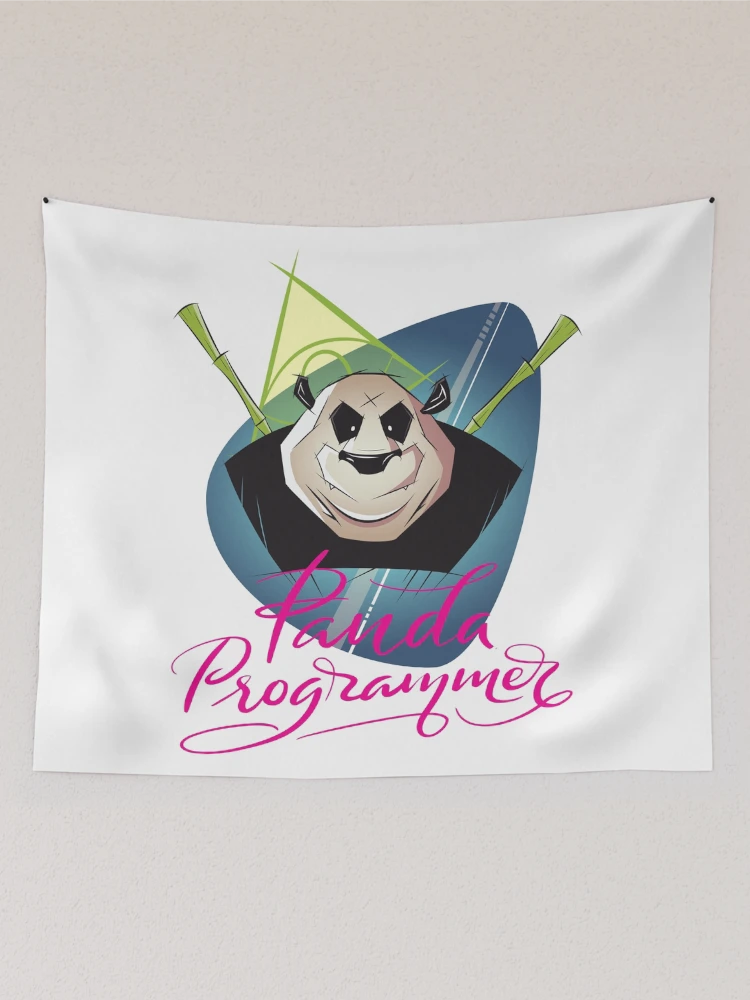 Thumbnail 2 of 3, Tapestry, Panda Programmer Python Programming Language designed and sold by ProjectX23.