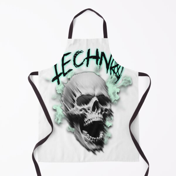 Item preview, TECHNO - Skull Fog (Black/Mint) designed and sold by Discothreadz.