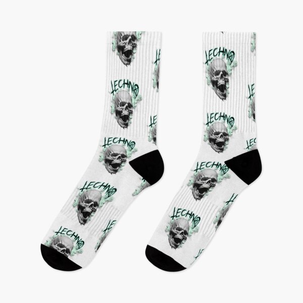 Item preview, TECHNO  - Skull Fog (Black/Mint)  designed and sold by Discothreadz.