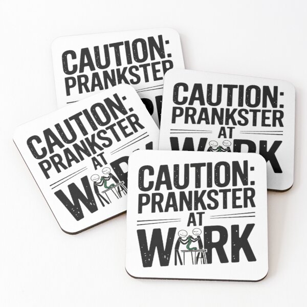 Item preview, Caution: Prankster at Work – Funny April Fools designed and sold by InspiredCreatives.