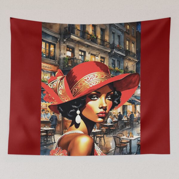 Item preview, A RED HAT EVENING IN PARIS designed and sold by Tammera.