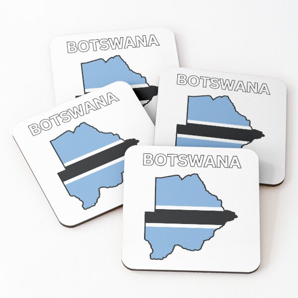 Item preview, Botswana flag map designed and sold by atomstartup.