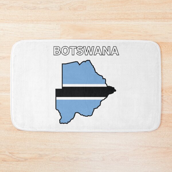 Item preview, Botswana flag map designed and sold by atomstartup.