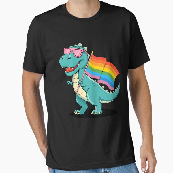Item preview, LGBT T-Rex Dino Gay Pride Month Rainbow Flag LGBT Day designed and sold by BRAMS ⭐ ⭐ ⭐ ⭐ ⭐.