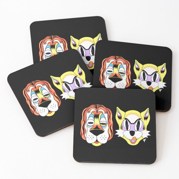 Item preview, Breakfast at Tiffany’s Cat & Dog Mask - Black Background  designed and sold by The Abysmall.