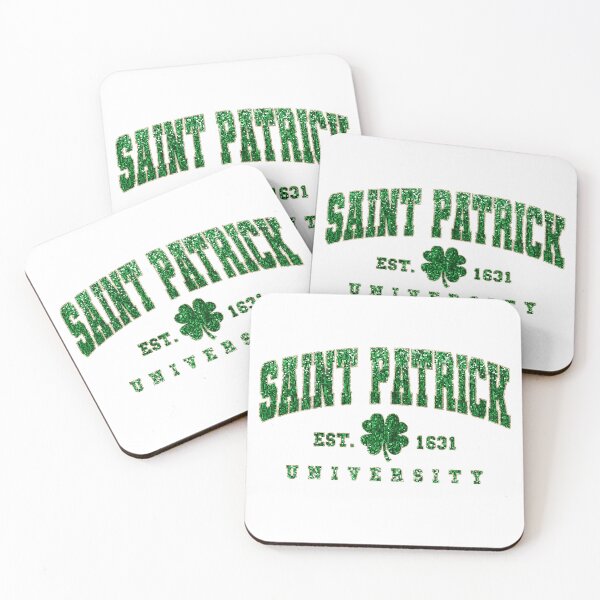 Item preview, St Saint Patrick University Glitter like effect designed and sold by ChattyKathieGifts.