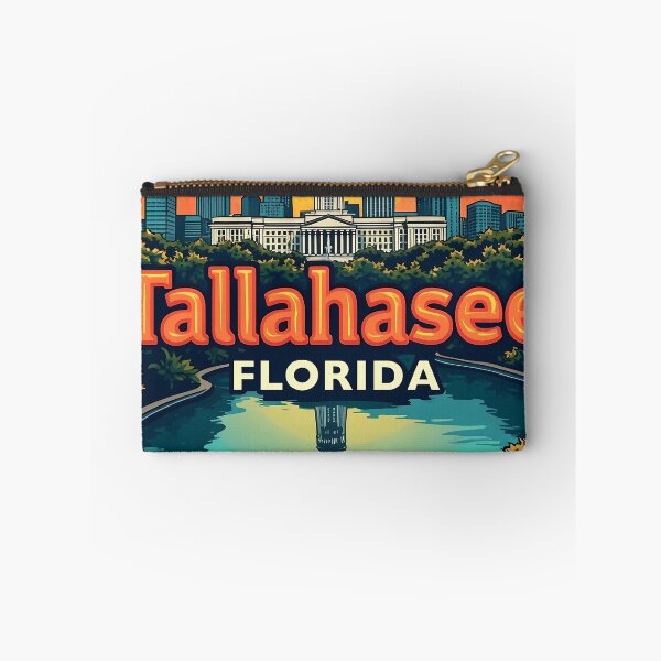 Item preview, Retro Pop Art of Tallahassee, Florida | Vibrant Cityscape Design | Vintage Florida Travel Artwork | Colorful Tallahassee Illustration designed and sold by PaintedPixels01.