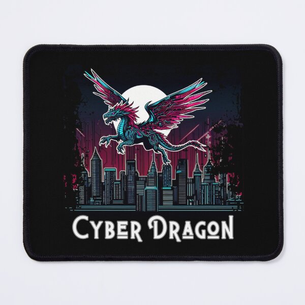 Item preview, Cyber Dragon Soaring Over Neon City - Futuristic Sci-Fi Art 2 designed and sold by Psycho-Crazy.