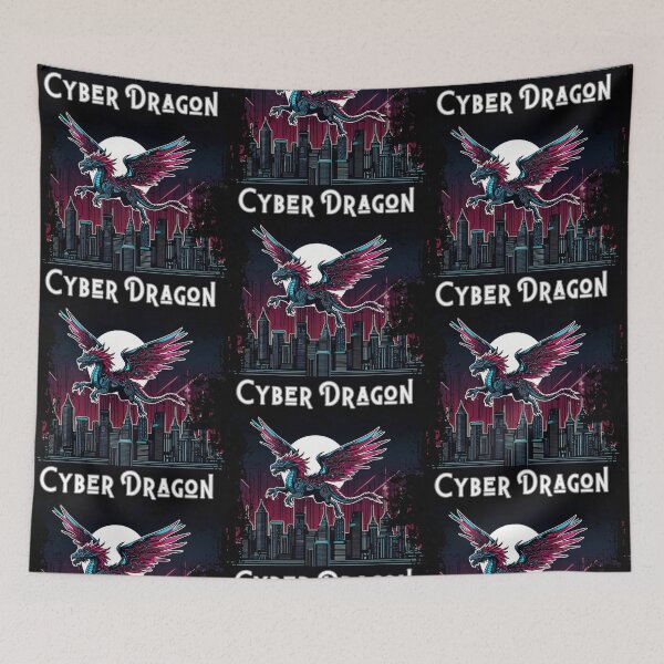 Item preview, Cyber Dragon Soaring Over Neon City - Futuristic Sci-Fi Art 2 designed and sold by Psycho-Crazy.