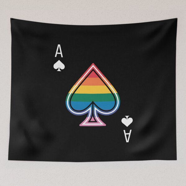 Item preview, LGBTQ Pride Flag Playing Cards - Ace Card - Ace Spades designed and sold by savrmiller.