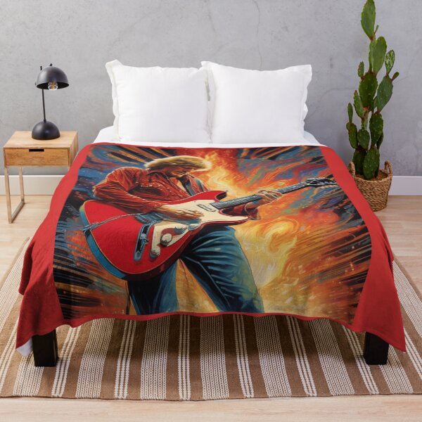 Item preview, "Flaming Riffs: Alvin Lee's Electric Rock Symphony" designed and sold by Artisticanvas.