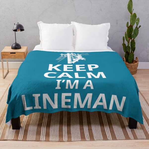 Item preview, Keep Calm I'm A Lineman. Funny Lineman Quote. Gift For Lineman. designed and sold by DesignHouse07.