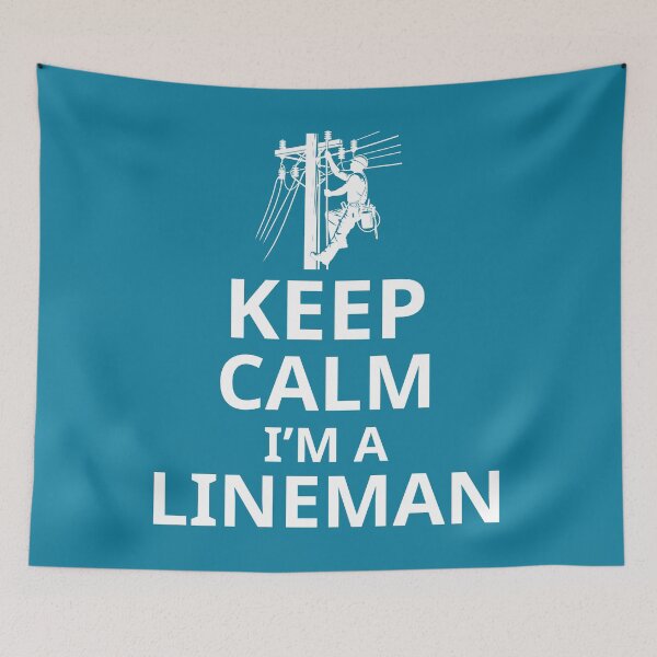 Item preview, Keep Calm I'm A Lineman. Funny Lineman Quote. Gift For Lineman. designed and sold by DesignHouse07.