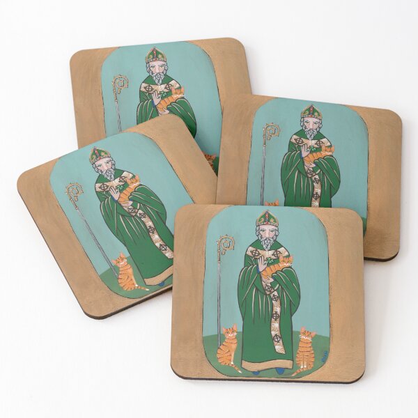Item preview, Saint Patrick and His Ginger Cats designed and sold by KilkennyCat Art.