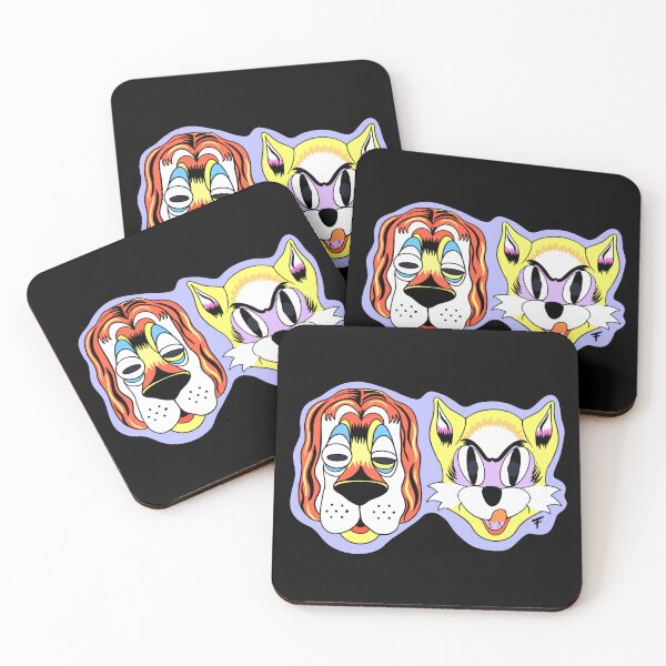 Item preview, Breakfast at Tiffany’s Cat & Dog Mask - Purple Background  designed and sold by The Abysmall.