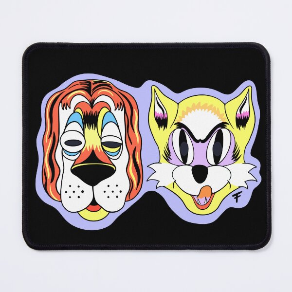 Item preview, Breakfast at Tiffany’s Cat & Dog Mask - Purple Background designed and sold by The Abysmall.