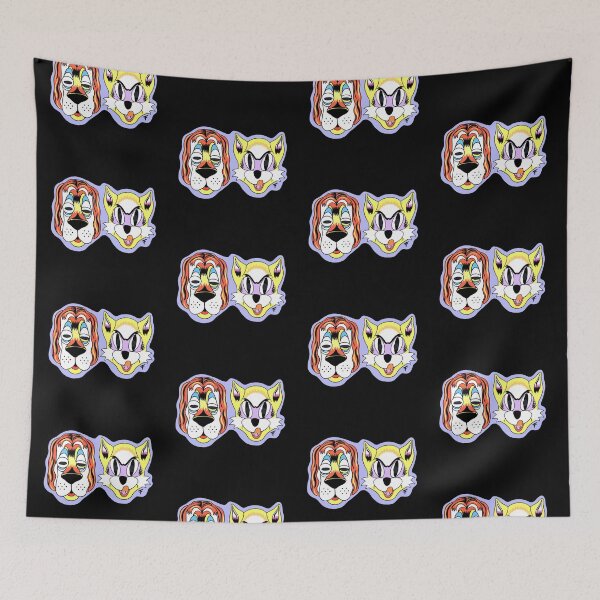Item preview, Breakfast at Tiffany’s Cat & Dog Mask - Purple Background  designed and sold by The Abysmall.