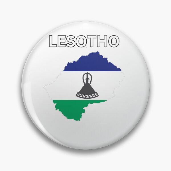 Item preview, Lesotho flag map designed and sold by atomstartup.