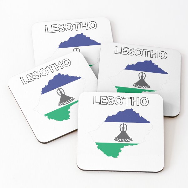 Item preview, Lesotho flag map designed and sold by atomstartup.