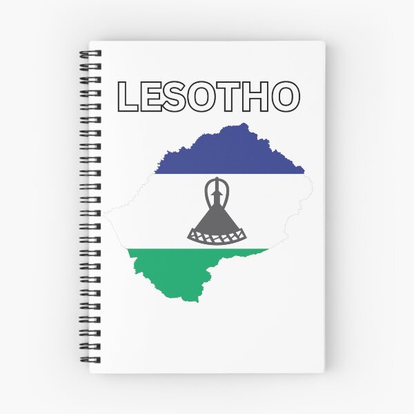 Item preview, Lesotho flag map designed and sold by atomstartup.