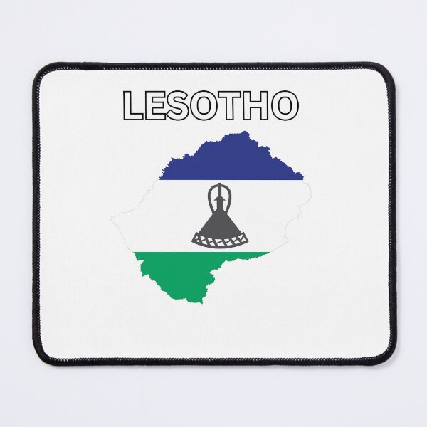 Item preview, Lesotho flag map designed and sold by atomstartup.
