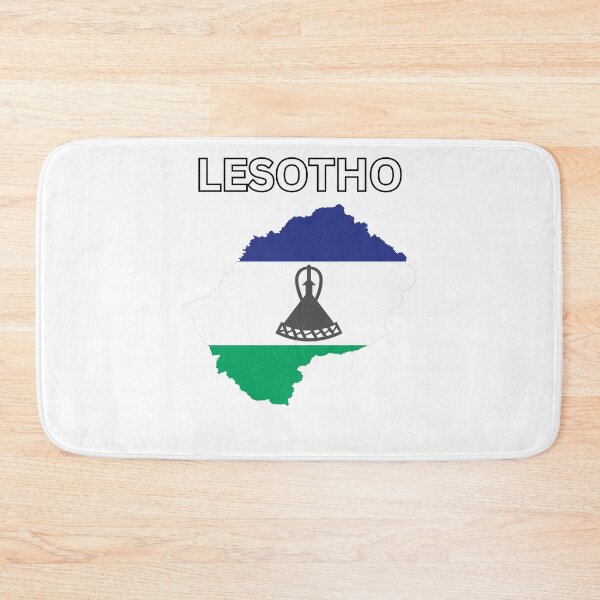 Item preview, Lesotho flag map designed and sold by atomstartup.
