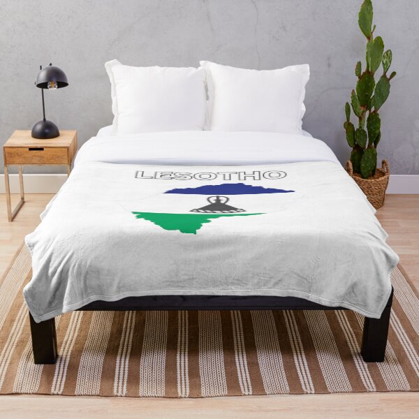 Item preview, Lesotho flag map designed and sold by atomstartup.