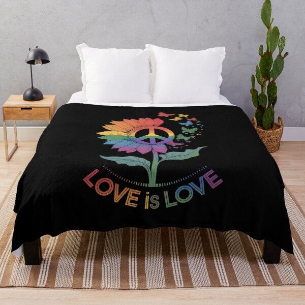 Item preview, Love Is Love Peace Sunflower LGBT Pride Gay Lesbian Bisexual designed and sold by aidenpier.