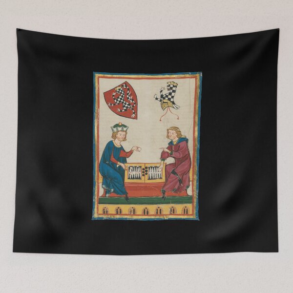 Item preview, Backgammon Game, 14th Century Medieval Art designed and sold by Cat Lady Designs.
