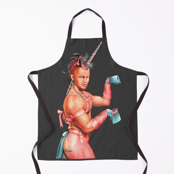 Item preview, Pink Gay Unicorn meme, oil on black velvet by Jorge Torrones version 2 designed and sold by velvetify.com.