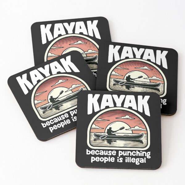 Item preview, I KAYAK BECAUSE PUNCHING PEOPLE IS ILLEGAL - KAYAK GIFT designed and sold by KEF Custom.
