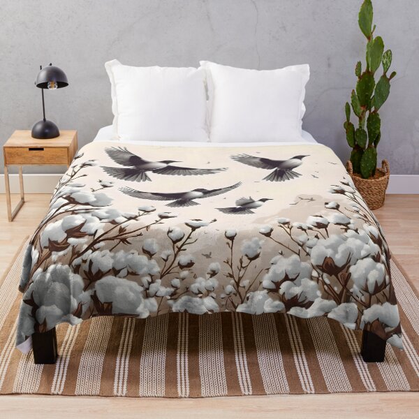 Item preview, Birds in cotton fields designed and sold by Ciervo Primavera.