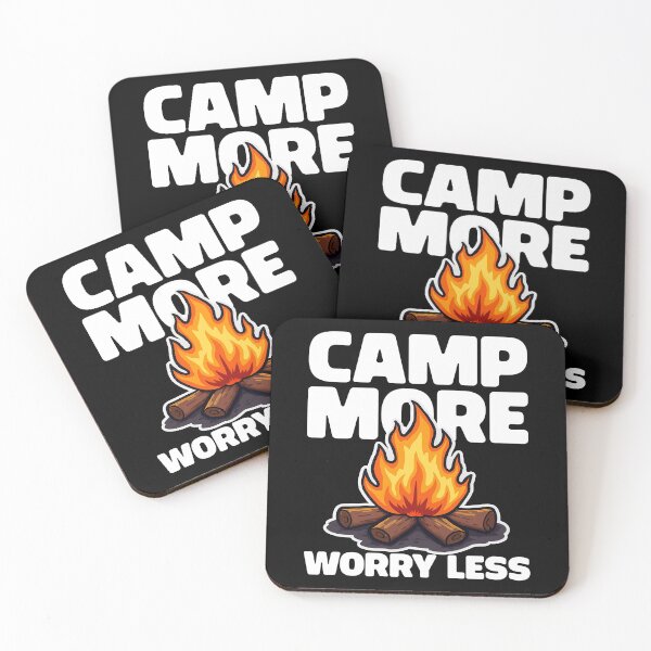 Item preview, CAMP MORE, WORRY LESS - CAMPFIRE GIFT designed and sold by KEF Custom.