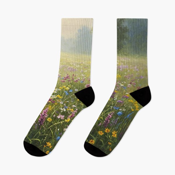 Item preview,  Wildflower Field Oil Painting – Country Landscape Wall Art Print 2 designed and sold by TrendSh0p.