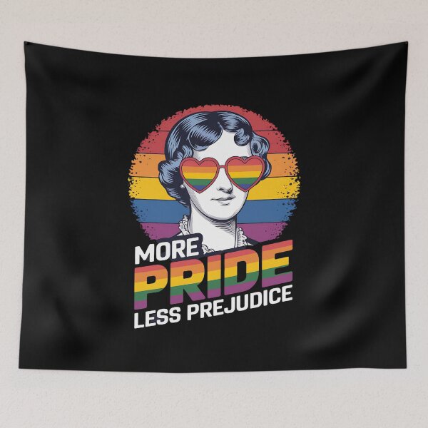 Item preview, More Pride Less Prejudice LGBT Gay Rainbow Pride Month designed and sold by tearbytea.